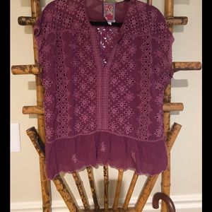 Beautiful Johnny Was Embroidered blouse L
